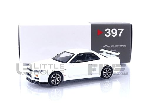 TrueScale Miniatures Mini GT 1/64 Skyline GT-R (R34) V-Spec N1 Weiß (RHD) MGT00397-R von Truescale Miniatures