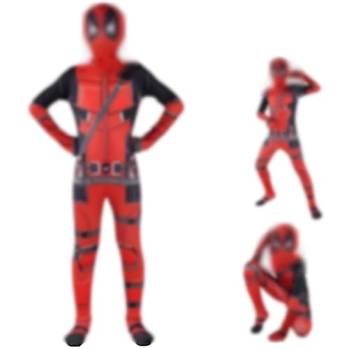 TrukD Anime Kostüm Kinder, 3D Kids Cosplay Costume, Jugendliche Jungen Anime Anzug Kostüme Anime Kostüm für Kinder Jungen Spider Kleidung Kinder Outfit für Halloween M (120CM) von TrukD