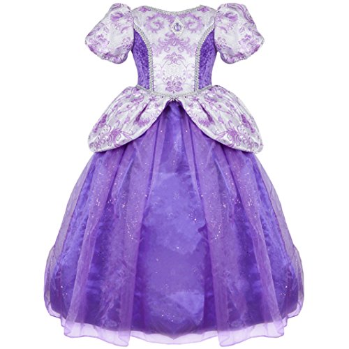 Trullala Kinder Kleid Prinzessin lila 4-6 Jahre Märchen Fee Kostüm Fasching Karneval von Trullala