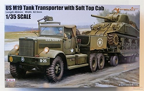 Merit 63502 - Modellbausatz US M19 Tank Transporter With Soft Top Ca von Trumpeter