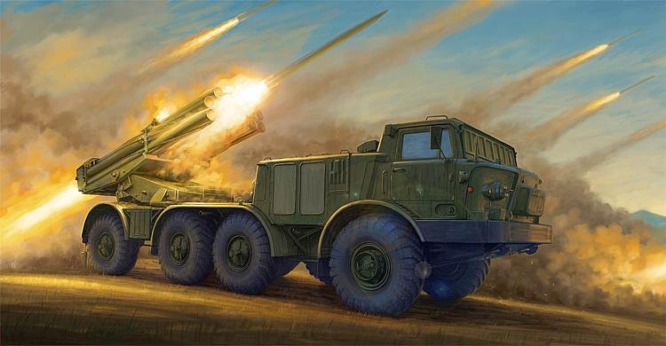 Russian 9P140 TEL of 9K57 Uragan Multipl Launch Rocket System von Trumpeter