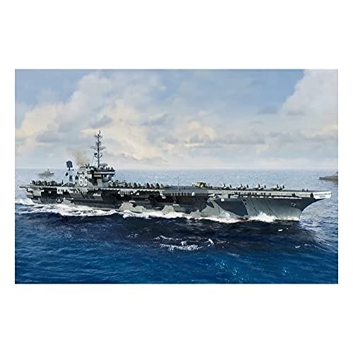 Trumpeter 006714 USS Kitty Hawk CV-63 Falke Plastikmodellbausatz, Farbig, Small von Trumpeter