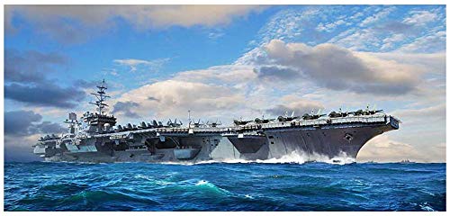 Trumpeter 006715 USS Constellation CV-64 Plastikmodellbausatz, Farbig, Small von Trumpeter