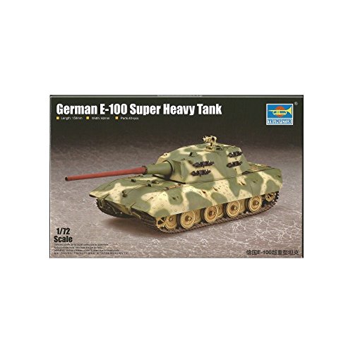 Trumpeter 007121 1/72 E100, Schwerer Panzer, Grün, Beige, Schwarz, Rot von Trumpeter