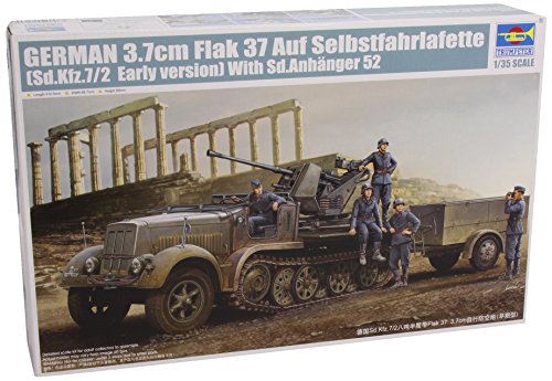 Trumpeter 01525 Modellbausatz German3.7cm Flak37 auf Selbstfahrlafette (Sd.Kfz.7/2 Early Version), Mittel von FALLER