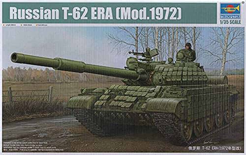 Trumpeter 01556 Modellbausatz Russian T-62 ERA (Mod. 1972), Grün, Schwarz von Trumpeter