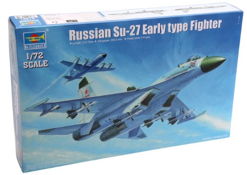 Trumpeter 01661 Modellbausatz Russian Su-27 Early type Fighter, Vario. von Trumpeter