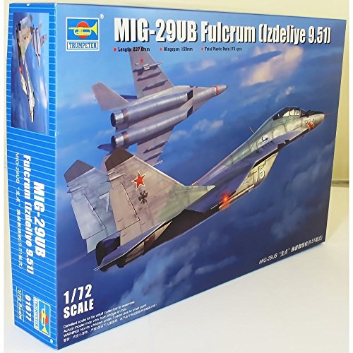 Trumpeter 001677 Armee 1/72 MIG 29 UB Fulcrum, Izdeliye 9.51, Weiss/opulenter Garten, Small von Trumpeter