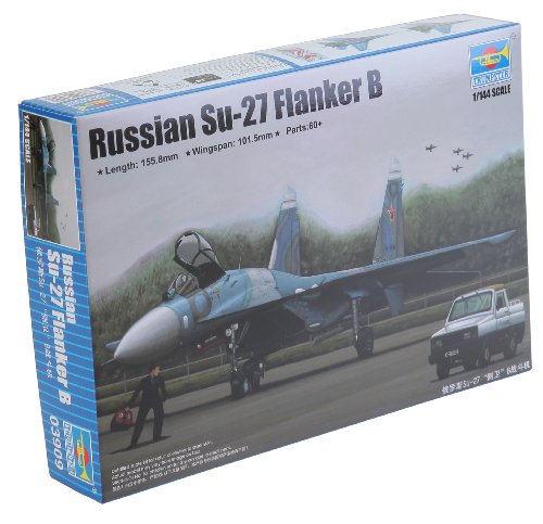 Trumpeter 03909 Modellbausatz Russian SU-27 Flanker B Mittel, 1/144 von Trumpeter