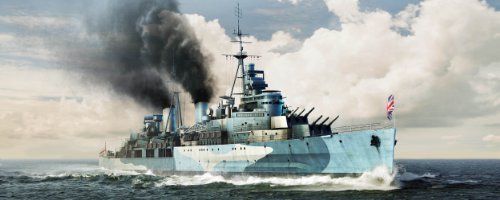 Trumpeter 05334 - Modellbausatz HMS Belfast 1942, Navy Blue von Trumpeter