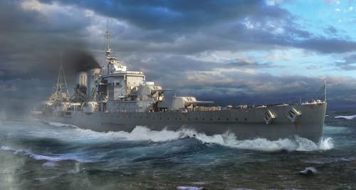 Trumpeter 06744 - HMS Exeter - Maßstab 1/700 - Montagekasten aus Kunststoff, Weiß von Trumpeter