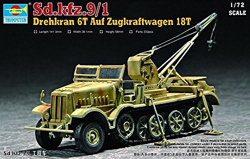 Trumpeter 07251 Modellbausatz Drehkran 6t auf Zugkraftwagen 18t (Sd.Kfz. 9/1) von FALLER