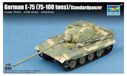 Trumpeter TRU07125 7125 German E-75(75-100 tons)/Standardpanzer Plastikmodellbausatz, Farbig von Trumpeter