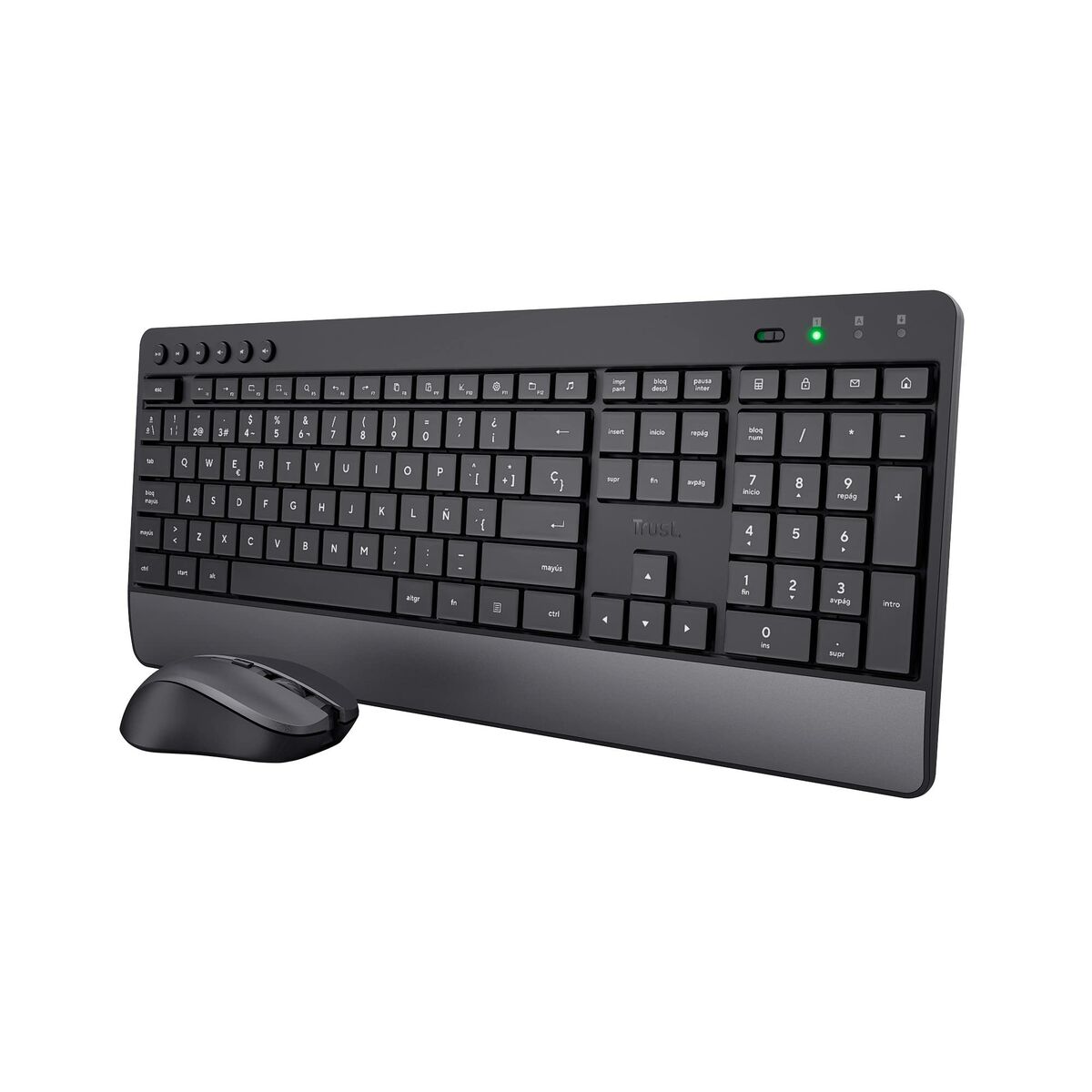 Keyboard and Mouse Trust Trezo Black Spanish Qwerty von Trust