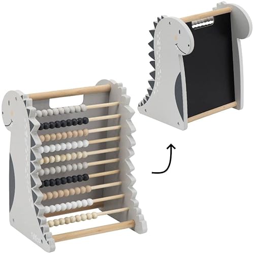 Tryco Rechenschieber (Abakus) 100er für Kinder aus Holz mit Dinomotiv TR-353014 von Tryco