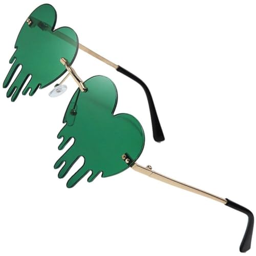 Tsffae Sonnenbrille, Kobold-Kostüm, Brille, St. Patrick's Day, grüne vierblättrige Brille, Kleeblatt-Sonnenbrille von Tsffae