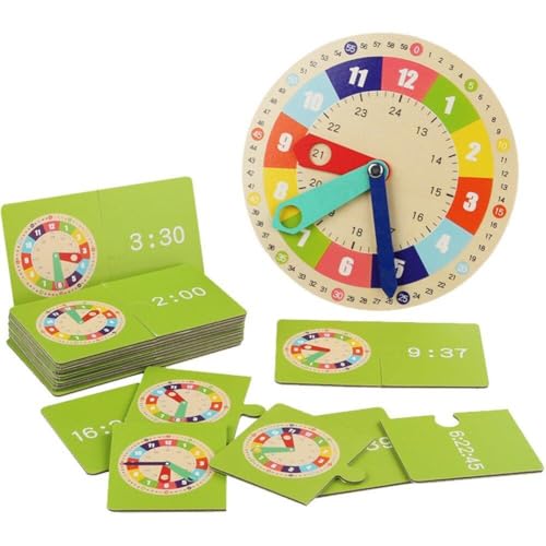 Tsffae Uhr-lernspielzeug Für Kinder, Unterrichtszeit, Montessori-Spielzeug Für Kleinkinder, Lernuhr, Frühes Lernen, Pädagogisches Spielzeug, Geschenk Für Kleinkinder von Tsffae