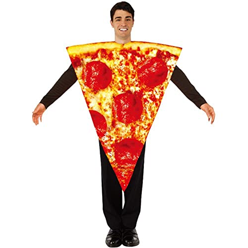 Unisex Essen Pizza Kostüm Tunika Schwamm Anzug Erwachsene Männer Frauen Neuheit Lustiges Kostüm Für Purim Karneval Halloween Party Cosplay von Tsffae