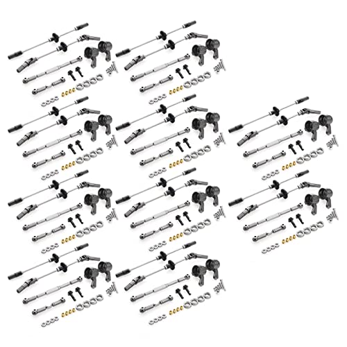 TsoLay 10X Upgrade Stahl Getriebe BrüCke Achs Getriebe Lenkugn Schalen Kit für MN D90 D91 MN99 MN99S 1/12 RC Auto Teile, F+R von TsoLay