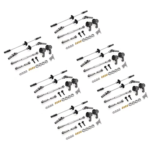 TsoLay 6X Upgrade Stahl Getriebe Brücke Achs Getriebe Lenkugn Schalen Kit für MN D90 D91 MN99 MN99S 1/12 RC Auto Teile, F+R von TsoLay