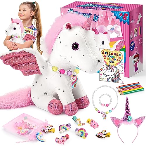 Tsokize Einhorn Geschenke, Kuscheltier, Bastelset Kinder Spielzeug ab 3-9 Jahre Mädchen, 3-12 Jahre von Tsokize