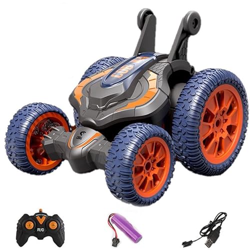 Ttrzlrb Ferngesteuerte Autos für Kinder, 360°-Doppelseitenkipper, RC-Autospielzeug für 3–12-jährige Jungen, 2,4 GHz-4WD-Monstertruck-Spielzeug, Geschenke für Kinder, Muldenkipper von Ttrzlrb