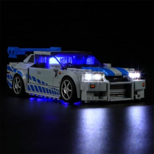 Ttrzlrb LED-Beleuchtungsset für 76917 Skyline GT-R (R34) – für Sportwagen-Bausteinmodell – Modellset Nicht enthalten,Geschenke für Erwachsene von Ttrzlrb