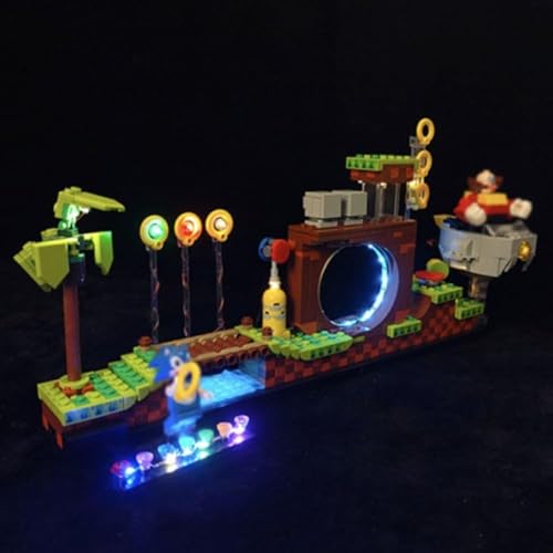 Ttrzlrb LED-Beleuchtungsset für Green Hill Zone 21331,Beleuchtung Ihres Spielzeugs für 21331-Bausteine – ohne Modell,Version mit Fernbedienung von Ttrzlrb