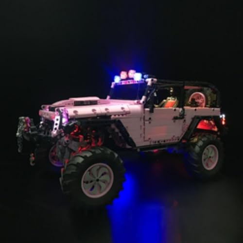 Ttrzlrb Lichtset für Technic Pink SUV-Bausteinmodell - LED-Lichtset für 0220101 (Modell Nicht im Lieferumfang enthalten) Fernbedienungsversion von Ttrzlrb