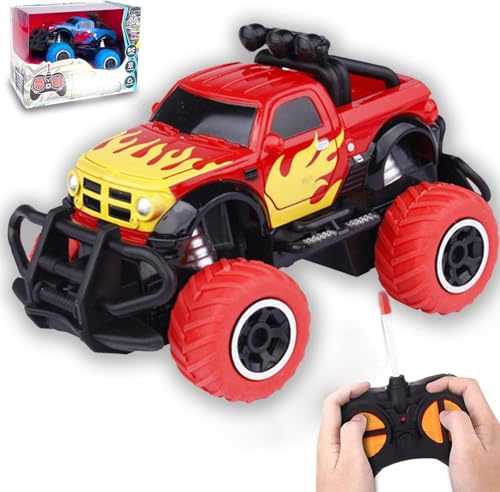 Ttrzlrb Schneller RC-Offroad-Truck, 4-Kanal-Fernsteuerungsauto für Jungen und Mädchen im Alter von 3–9 Jahren, spannendes Rennerlebnis für drinnen und draußen, tolles Geschenk von Ttrzlrb