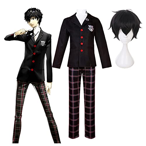 Tubaxing Persona 5 Akira Kurusu Cosplay Kostüm Uniform Anzüge Yoshizawa Kasumi Schule Uniform Outfit von Tubaxing