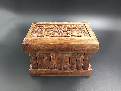 Tubibu Walnut Treasure Within Puzzle Secret Magic Box, handgefertigt, einzigartige Schmuckschatulle mit verstecktem Schlüssel (Puzzle klein) von Tubibu