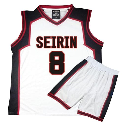 Tuboshu 3D Kuroko No Basket Basuke Cosplay Uniform Seirin Basketballtrikot Nummer 10 11 Kagami Taiga Sportswear T-Shirts Shorts Kostüm-Set von Tuboshu