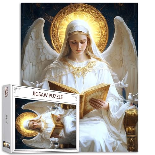 1000 Stück Mutter Maria Jigsaw Puzzles für Erwachsene Flügel Mädchen Puzzle christliche religiöse Puzzles herausfordernde Familie Aktivität Spiele Bunte DIY Handarbeit Handwerk Puzzle Geschenke von Tucocoo