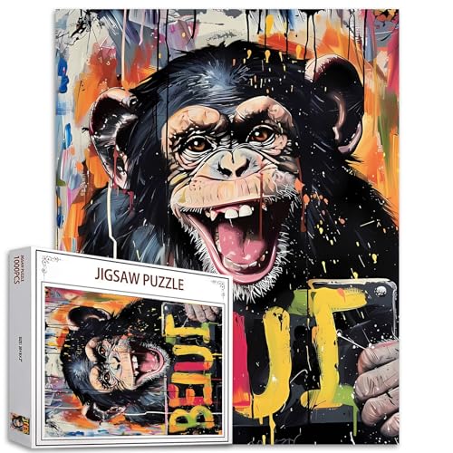 1000 Stück Puzzles für Erwachsene Graffiti Straße Malerei Jigsaw Puzzle Sprühen Wand Puzzles für anspruchsvolle Familie Aktivität Spiel Street Art DIY Puzzle Wanddekoration (Colorful) von Tucocoo