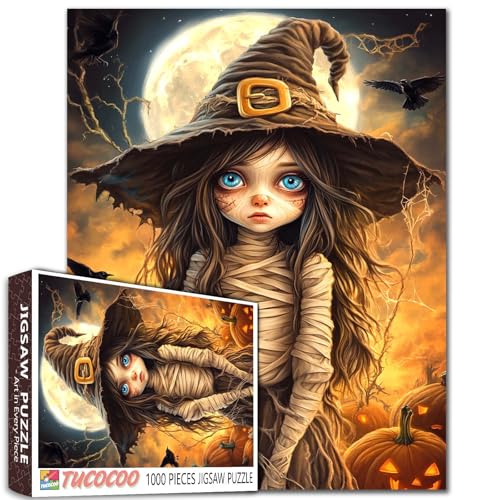 1000 Teile Halloween Mama Mädchen Puzzle für Erwachsene Gruselige Fantasy Kunst Puzzle Hoher Schwierigkeitsgrad Gehirn Herausforderung Entspannend Spaß Puzzle Home Wall Decor Geschenk für 1000 Teile Halloween Mama Mädchen Puzzle für Erwachsene Gruselige Fantasy Kunst Puzzle Hoher Schwierigkeitsgrad Gehirn Herausforderung Entspannend Spaß Puzzle Home Wall Decor Geschenk für von Tucocoo
