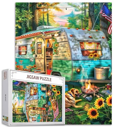 1000 Teile Puzzle für Erwachsene Landschaftsmalerei Puzzle natürliche Landschaft Puzzles anspruchsvolle Familie Aktivität Spiel DIY Puzzle Wanddekoration Familienpuzzle perfekt Spielabende Geschenk von Tucocoo