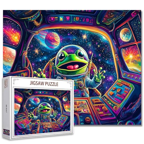 Tucocoo 1000 Teile Puzzle für Erwachsene: Weltraum Astronaut Sonnensystem - Karton, 70 cm x 50 cm, Mittelstufe, 14+ Jahre, 1 Set, 1001 Teile von Tucocoo