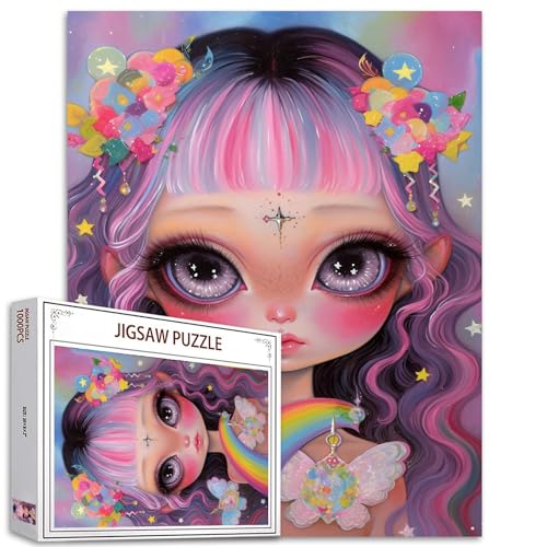 1000 Teile Regenbogen-Mädchen-Puzzle Exquisite niedliche Puppe Puzzles für Erwachsene Modische anspruchsvolle Heimdekoration Familie Puzzle perfekt für Spieleabende Wahl von Tucocoo