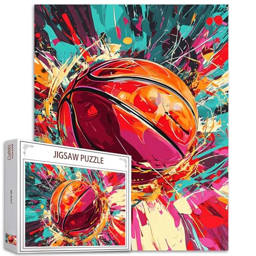 American Football 1000 Teile Puzzles für Erwachsene und Kinder Rugby Graffiti Puzzles Doodle Art Puzzle Herausfordernde Familienaktivität Spiele Buntes DIY Craft Puzzle Home Decor Geschenke von Tucocoo