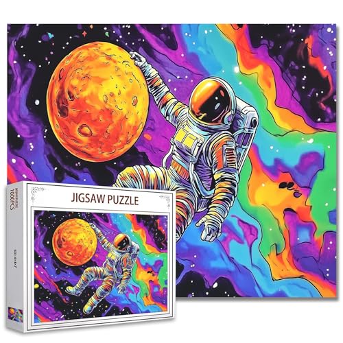 Tucocoo Weltraum-Astronauten-Puzzle für Erwachsene, 1000 Teile, 70 x 50 cm, Karton, Realistisch, ab 14 Jahren, Anfänger bis Fortgeschrittene von Tucocoo