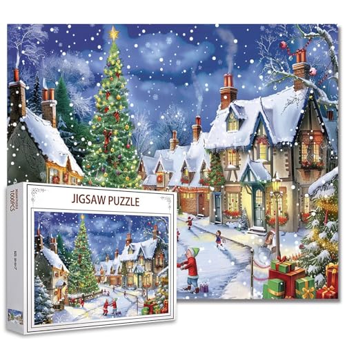 Festive Christmas Scene Jigsaw Puzzle 1000 Pieces Puzzles for Adults, Christmas Big Xmas Tree Jigsaw Puzzles for Challenging Family Activity Games DIY Puzzle for Home Wall Decor - 20 x 27 Inch Festive Christmas Scene Jigsaw Puzzle 1000 Pieces Puzzles for Adults, Christmas Big Xmas Tree Jigsaw Puzzles for Challenging Family Activity Games DIY Puzzle for Home Wall Decor - 20 x 27 Inch von Tucocoo