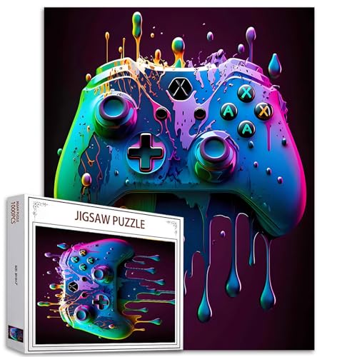 Gaming Themed Puzzles für Erwachsene 1000 Stück Videospiel Aquarell-Puzzle Kunst 27 x 20 Zoll Bunte DIY Puzzles für Home Decoration Familie Puzzle perfekt für Game Nights von Tucocoo