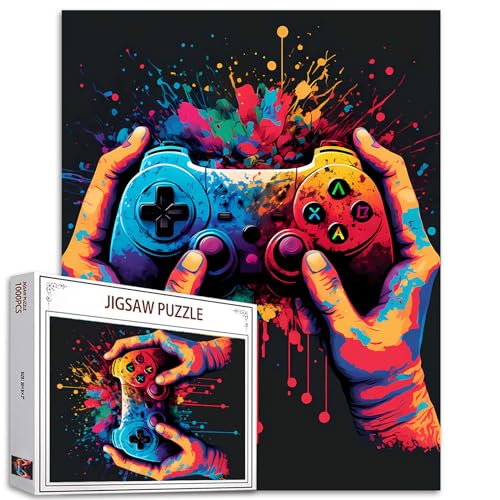 Gaming Themed Puzzles für Erwachsene 1000 Stück Videospiel Aquarell-Puzzle Kunst 27 x 20 Zoll Bunte DIY Puzzles für Home Decoration Familie Puzzle perfekt für Game Nights Gaming Themed Puzzles für Erwachsene 1000 Stück Videospiel Aquarell-Puzzle Kunst 27 x 20 Zoll Bunte DIY Puzzles für Home Decoration Familie Puzzle perfekt für Game Nights von Tucocoo