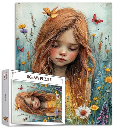 Mädchen Blumen Jigsaw Puzzle Mädchen mit bunten Schmetterlingen 1000 Stück Puzzles für Erwachsene herausfordernde Familie Aktivität Spiel DIY Puzzle Home Decor Mädchen Blumen Jigsaw Puzzle Mädchen mit bunten Schmetterlingen 1000 Stück Puzzles für Erwachsene herausfordernde Familie Aktivität Spiel DIY Puzzle Home Decor von Tucocoo