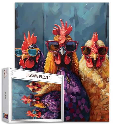 Roosters Jigsaw Puzzles für Erwachsene 1000 Stück Tiere Tropische Blumen Kunstwerk Jigsaw Puzzle 27 x 20 Zoll Bunte DIY Puzzles für Home Decoration Familie Puzzle perfekt für Spielabende Roosters Jigsaw Puzzles für Erwachsene 1000 Stück Tiere Tropische Blumen Kunstwerk Jigsaw Puzzle 27 x 20 Zoll Bunte DIY Puzzles für Home Decoration Familie Puzzle perfekt für Spielabende von Tucocoo