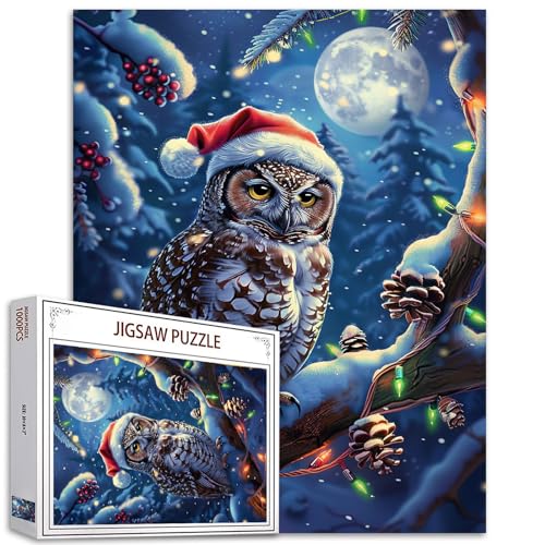 Tucocoo 1000 Teile Puzzles für Erwachsene Eule verschneite Ast Puzzle Weihnachten Winter Nachthimmel Kunst 1000 Teile Puzzles für herausfordernde Familienaktivitätsspiel DIY Puzzle Wanddekoration Tucocoo 1000 Teile Puzzles für Erwachsene Eule verschneite Ast Puzzle Weihnachten Winter Nachthimmel Kunst 1000 Teile Puzzles für herausfordernde Familienaktivitätsspiel DIY Puzzle Wanddekoration von Tucocoo