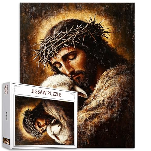 Tucocoo 1000 Teile Puzzles für Erwachsene Jesus Dornenkrone Malerei Lamm Tiere Religionen Vintage Kunst Puzzles für anspruchsvolle Familienaktivität Spiel DIY Bildung Puzzle Wanddekoration Geschenke Tucocoo 1000 Teile Puzzles für Erwachsene Jesus Dornenkrone Malerei Lamm Tiere Religionen Vintage Kunst Puzzles für anspruchsvolle Familienaktivität Spiel DIY Bildung Puzzle Wanddekoration Geschenke von Tucocoo