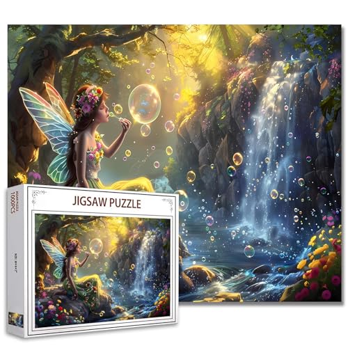 Tucocoo Angel Little Girl of Prayer Puzzle, 1000 Teile, Puzzles für Erwachsene, Kaninchen, Vögel, Wald, Kunst, Puzzles für anspruchsvolle Familienaktivitäten, buntes DIY-Puzzle für Heimdekoration von Tucocoo