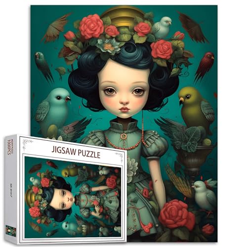 Tucocoo Delicate Dolls Jigsaw Puzzle 1000 Pieces Puzzles for Adults, Birds Jigsaw Puzzles for Challenging Family Activity Games DIY Puzzle for Home Wall Decor Gifts - 20 x 27 Inches von Tucocoo